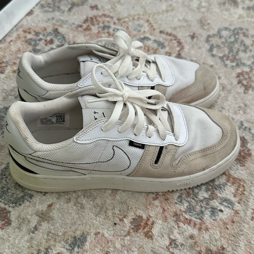 Nike White and Beige Women's Sneakers